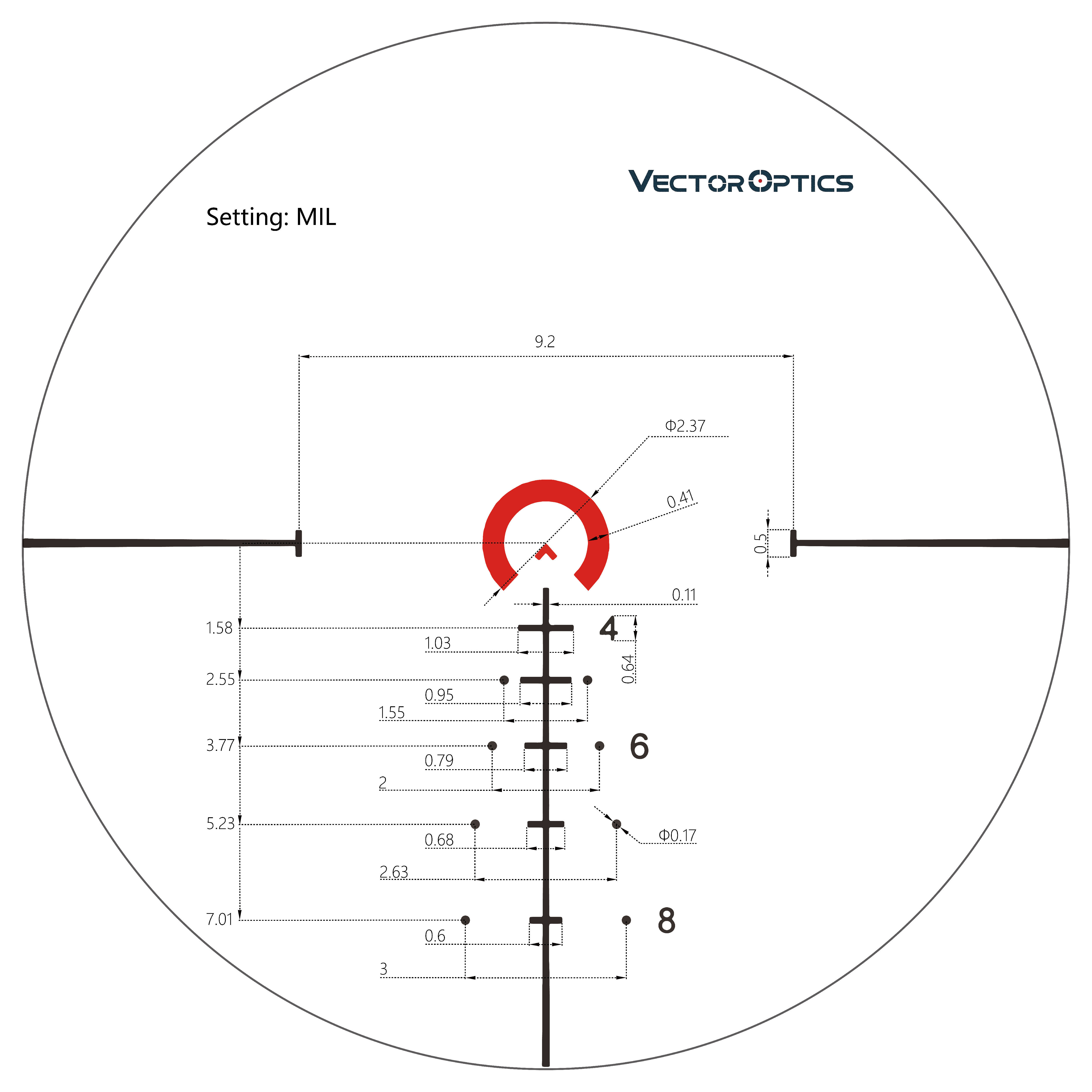 34mm Continental x6 1-6x28 FFP Riflescope-Vector Optics 