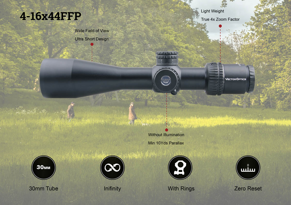 ベクターオプティクス ライフルスコープ Veyron 3-12x44 FFP Compact Riflescope Vector Optics  SCFF-21 TSUBOMI