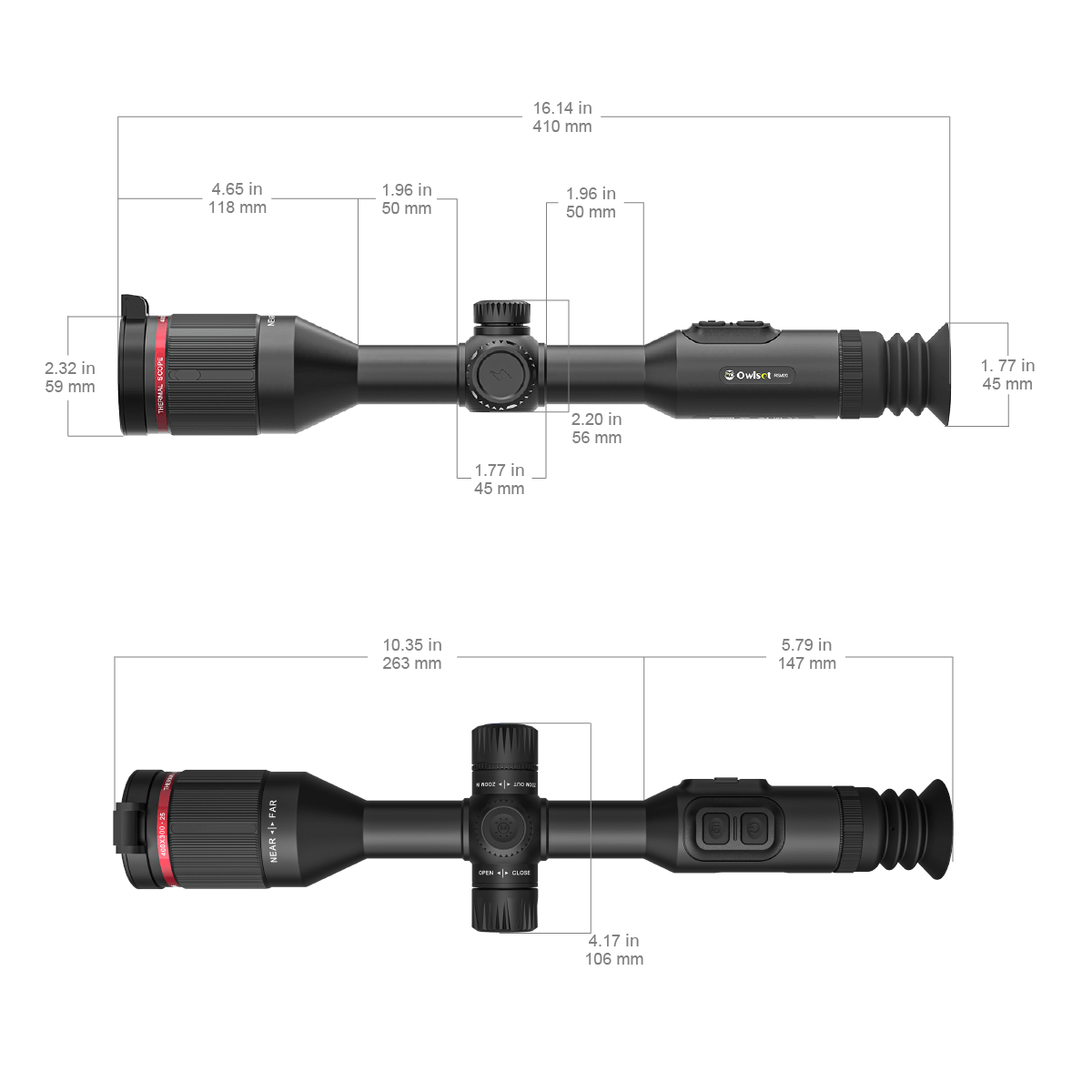 VEOT-RS02 RSM20 Riflescope Dimensions