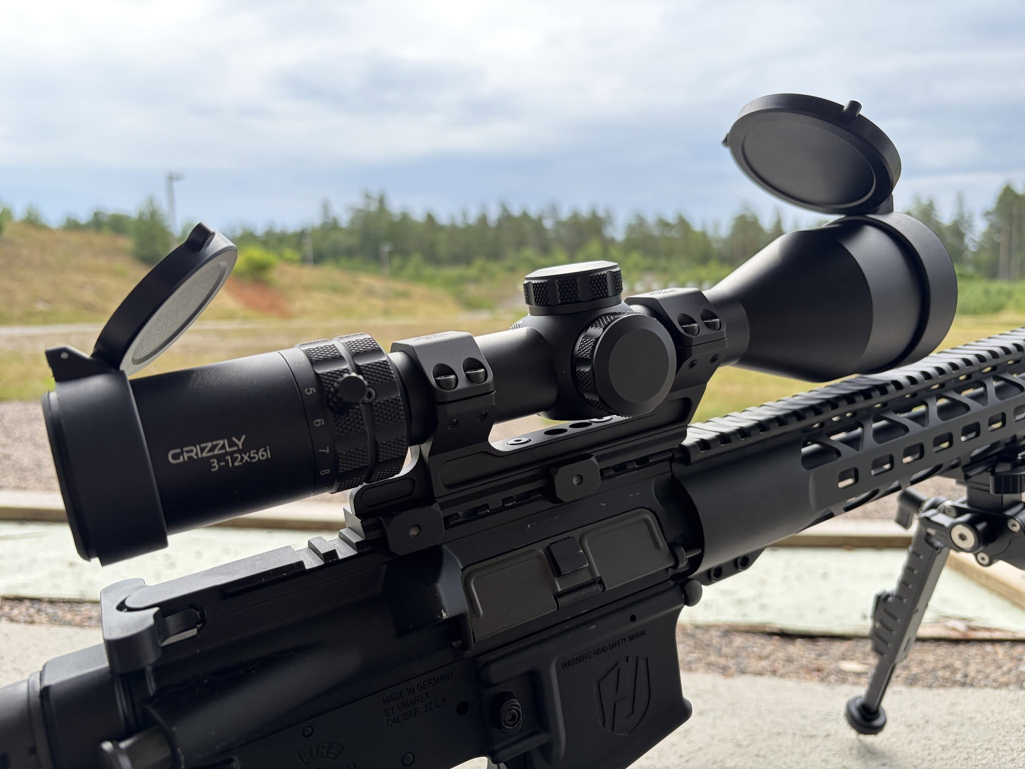 Grizzly 3-12x56i Fiber SFP Rifle Scope MPVO SCOM-49 magnification ring and turrets