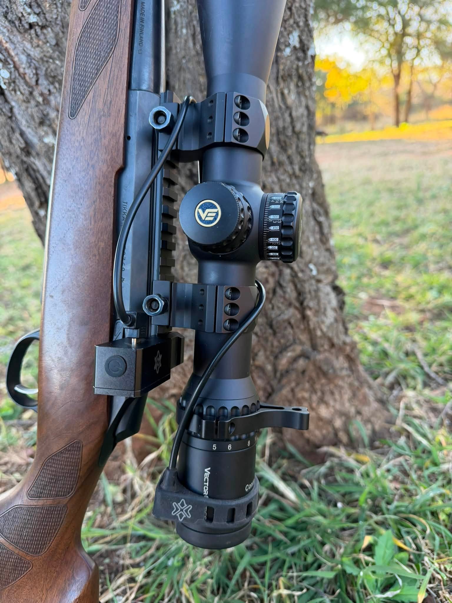 Electronic Scope Level with Dual-Indicator ACD System (SCACD-28) mounted on a rifle scope