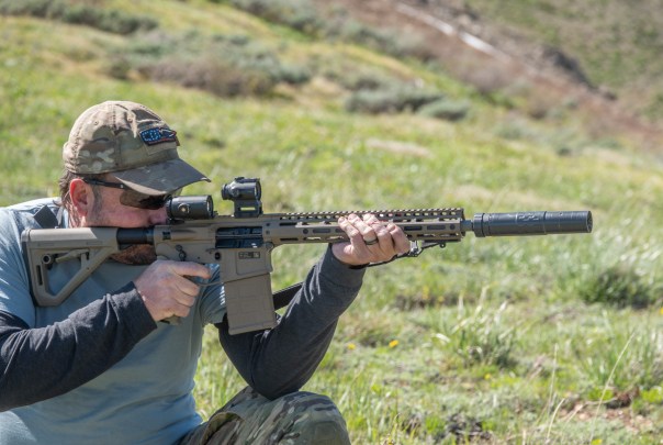 one of my test rifles, the DS-25 6.5CM seen here with my Silencerco Omega 36M