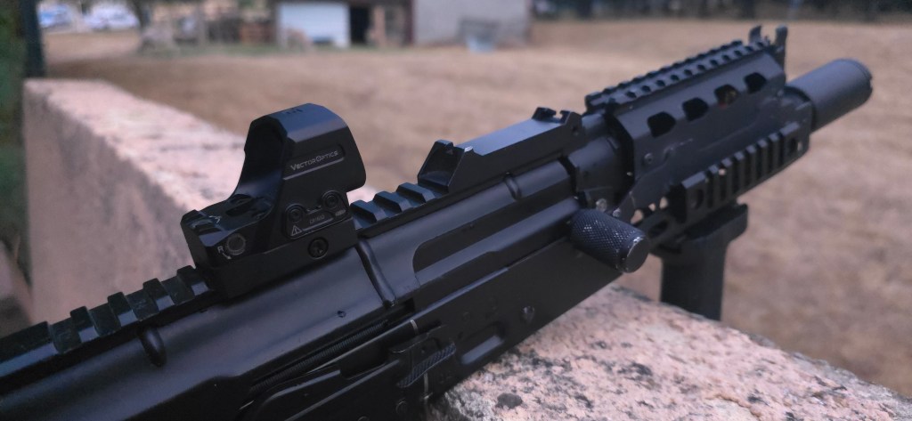 Frenzy FLEX 24x29 MRT mounted on an AK airsoft rifle Frenzy FLEX 24x29 MRT mounted on an AK airsoft rifle